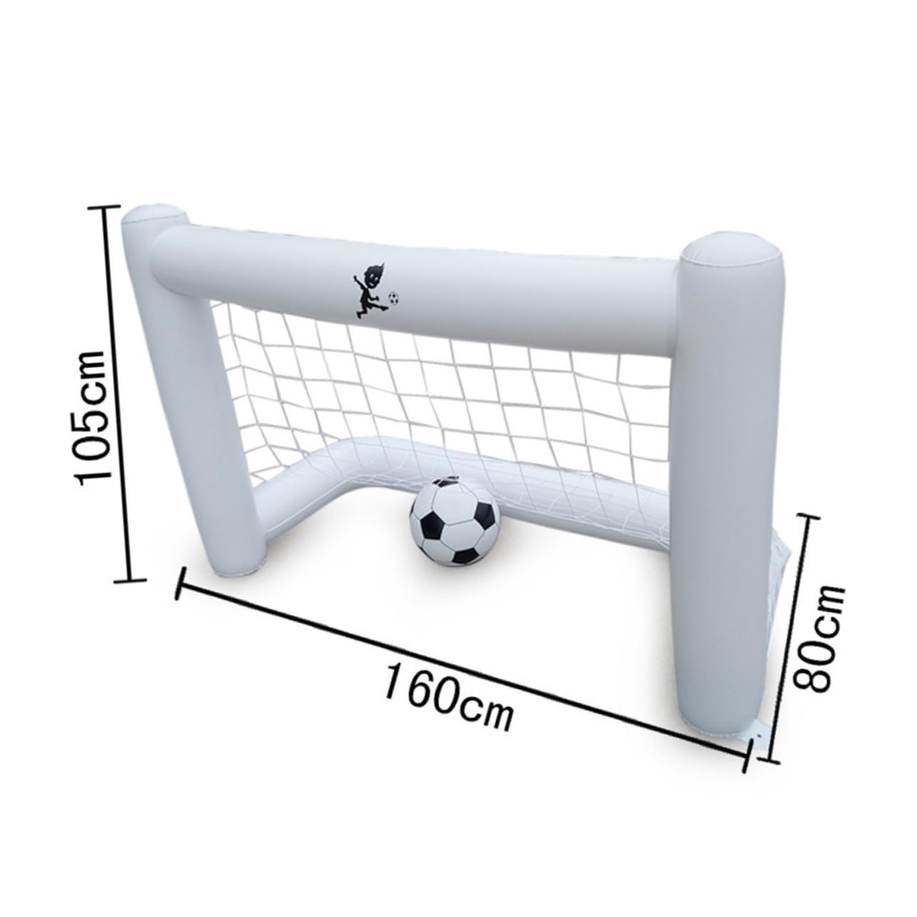 Sosoport 160cm Inflatable Soccer Game Floating Football Goal Gate Net for Garden Park Beach Camping