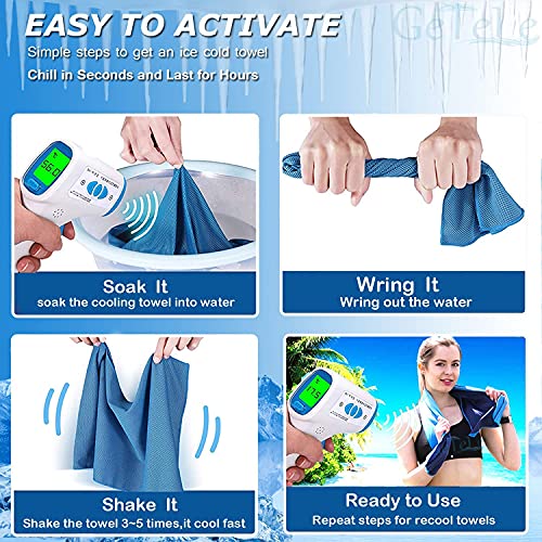 Cooling Towel 6 Pack, 36"X12" Cooling Towels For Neck And Face, Soft Microfiber Cooling Neck Wraps, Ice Sports Towel For Instant Cooling, Stay Cool For Yoga, Sport, Workout, Running, Camping, Golf #TOP4