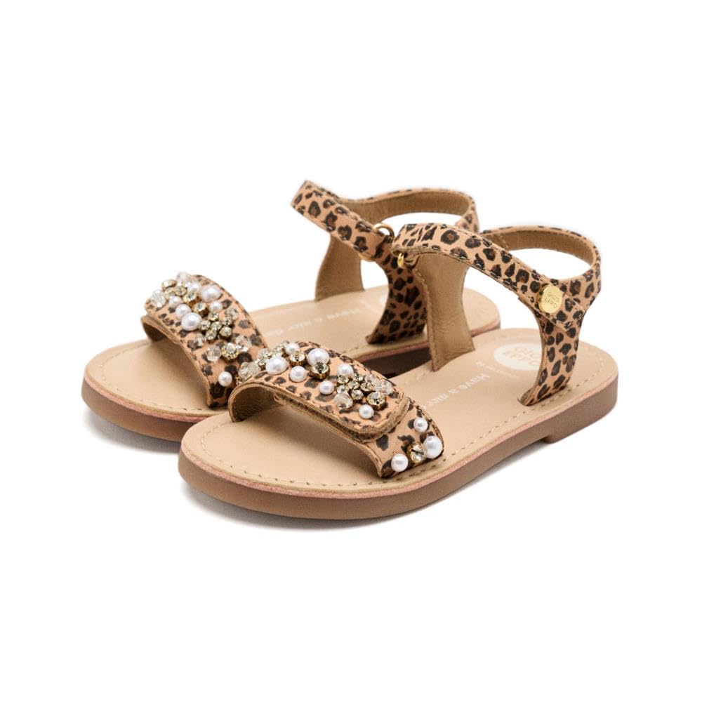 GIOSEPPO Skanawan Girls Flat Sandals, leopard, 10 UK Child