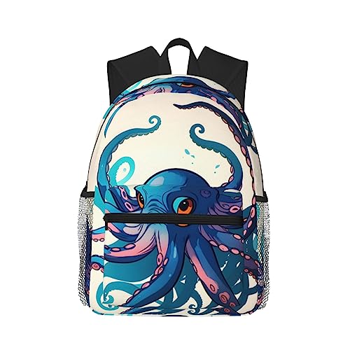 Sac à dos ordinateur portable avec protection et imprimé pieuvre