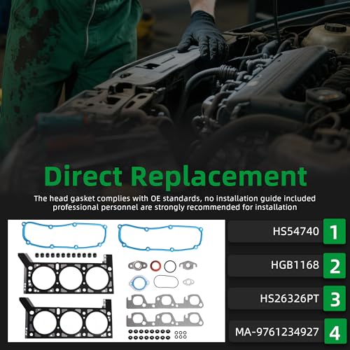 Image of Head Gasket Set Fits for Jeep Wrangler 3.8L 2007 2008 2009 2010 2011,HGB1168 HS26326PT HS54740 MA-9761234927(45pcs)