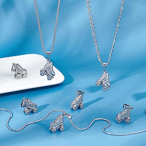 UNICRAFTALE about 8Pcs 19mm long Stainless Steel Roller Skate Pendants Hypoallergenic Dangle Charms Stereoscopic Skate Charms for Bracelets Necklace Jewelry Making - Image 2