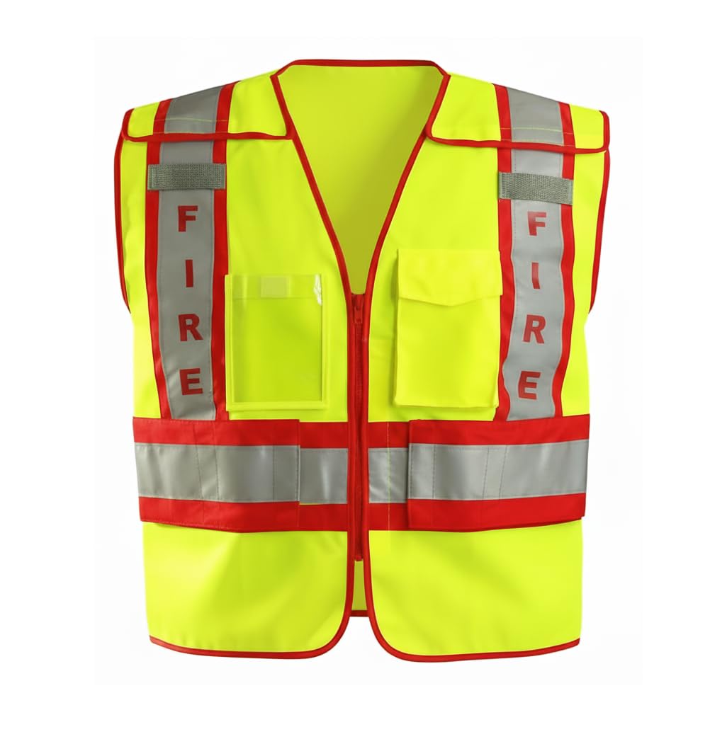 OccuNomix Premium Solid Public Safety Vest - High Visibility, Adjustable Fit