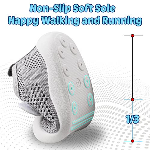 Baby First-Walking Shoes 1-4 Years Kid Shoes Trainers Toddler Infant Boys Girls Soft Sole Non Slip Cotton Canvas Mesh Breathable Lightweight TPR Material Slip-on Sneakers Outdoor3