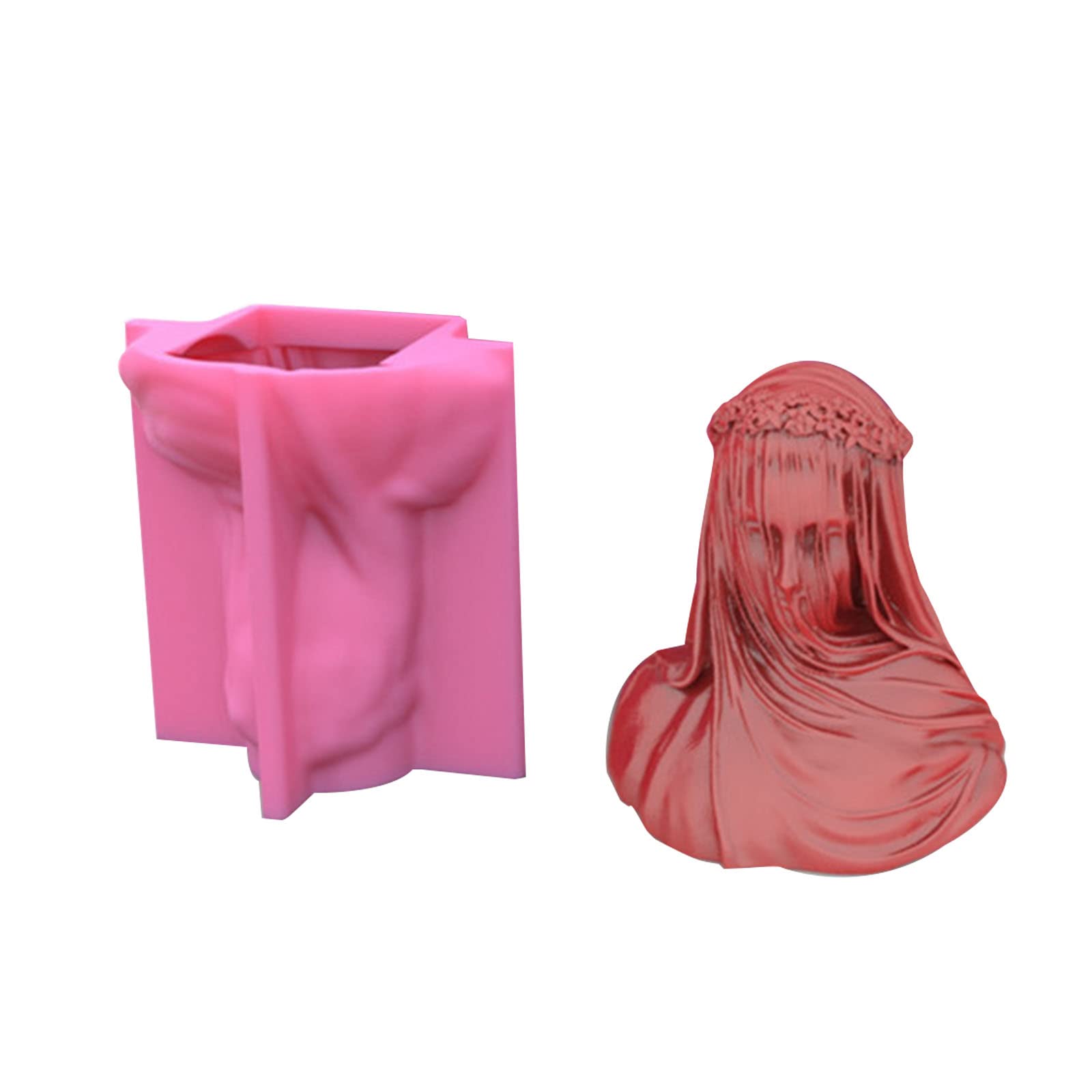 Mysterious Veil - Stampi in silicone per candele in resina epossidica, ornamenti, strumenti per la produzione di accessori fai da te, candele per ornamenti in silicone