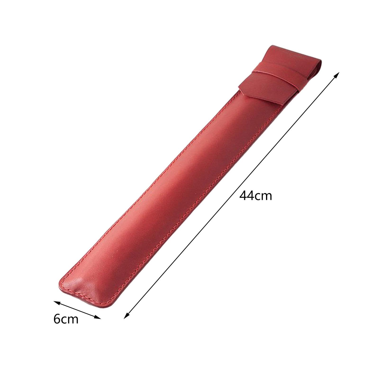 rockible Sac de rangement pour baguettes, étui en cuir pour baguettes, pochette pour baguettes, support pour activités, fête, Concert, joueurs pour enfants, Rouge
