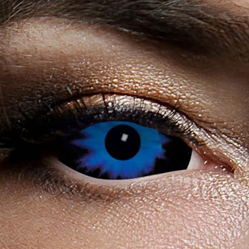 Funlinsen Blue Damon Sclera-Markenqualität- 1 PAAR-D-22mm-Blau-schwarze Linsen,Cosplay, Larp, Zombie Kontaktlinsen, Crazy Funlinsen, Halloween, Fastnacht,Vampir Funlinsen Blue Damon Sclera-Markenqualität- 1 PAAR-D-22mm-Blau-schwarze Linsen,Cosplay, Larp, Zombie Kontaktlinsen, Crazy Funlinsen, Halloween, Fastnacht,Vampir