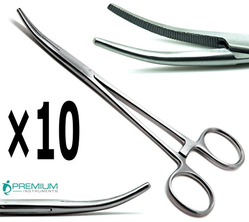 10× Rankin Crile Hemostat Forceps Curved 6.25