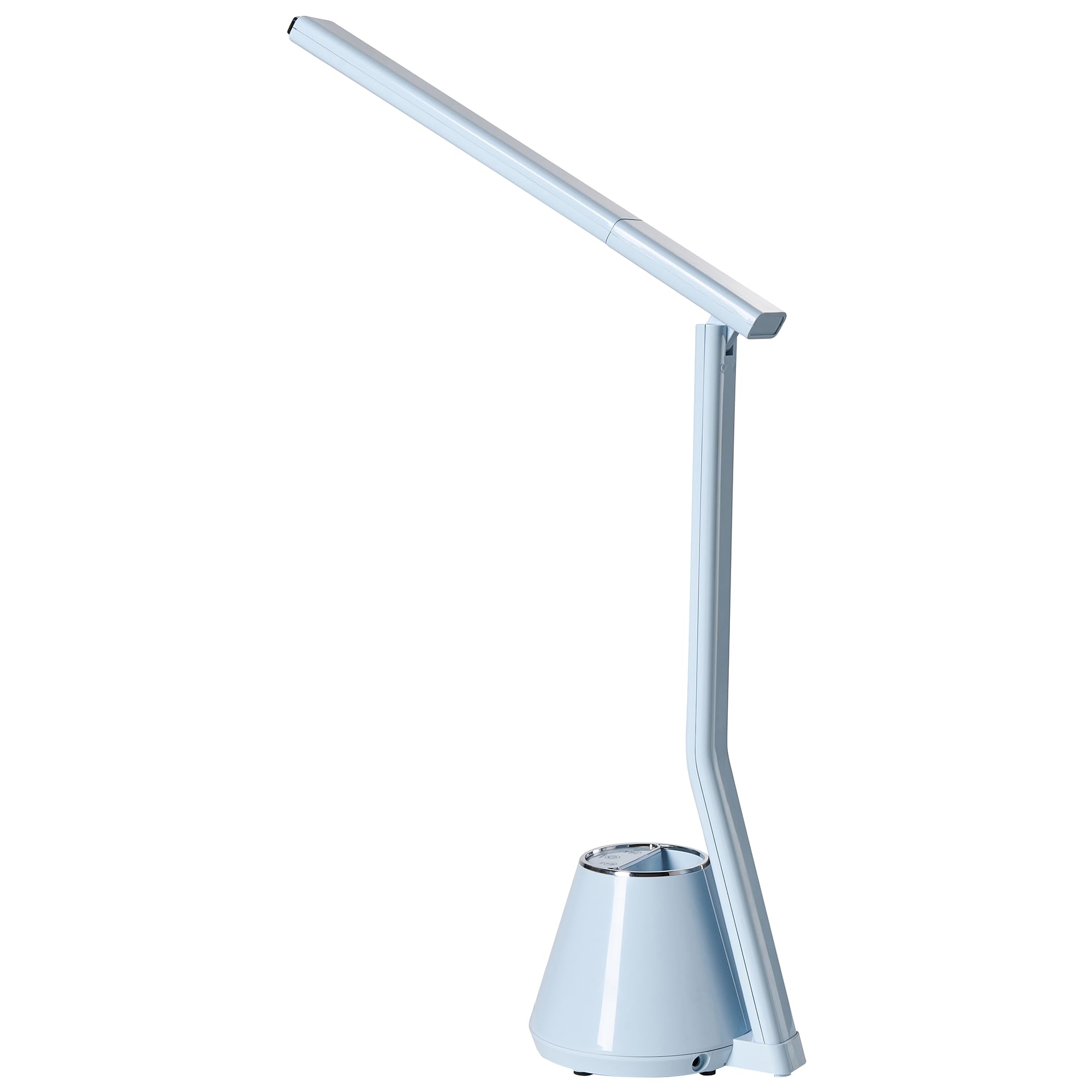 Beliani Lampada da scrivania moderna a LED con portapenne 3 modalità Materiale sintetico Paralume regolabile azzurro
