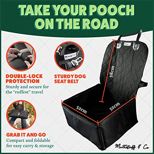 MuttStuff & Co Dog Car Seat - Waterproof Booster Seat Puppy Seat Belt, 2-in-1 Seat Cover for Dog in Car, Puppy Travel Car Seat, Foldable Safety Basket Seat for Small to Medium Dogs - Image 4