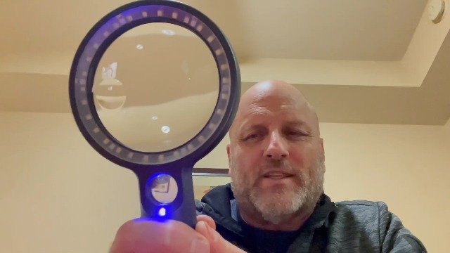 Large Magnifying Glass With 36 LED Light, 10X 20X 45X Handheld Illuminated Lighted Magnifier With 1 UV Light For Seniors Reading, Inspection, Coins, Exploring Close Work