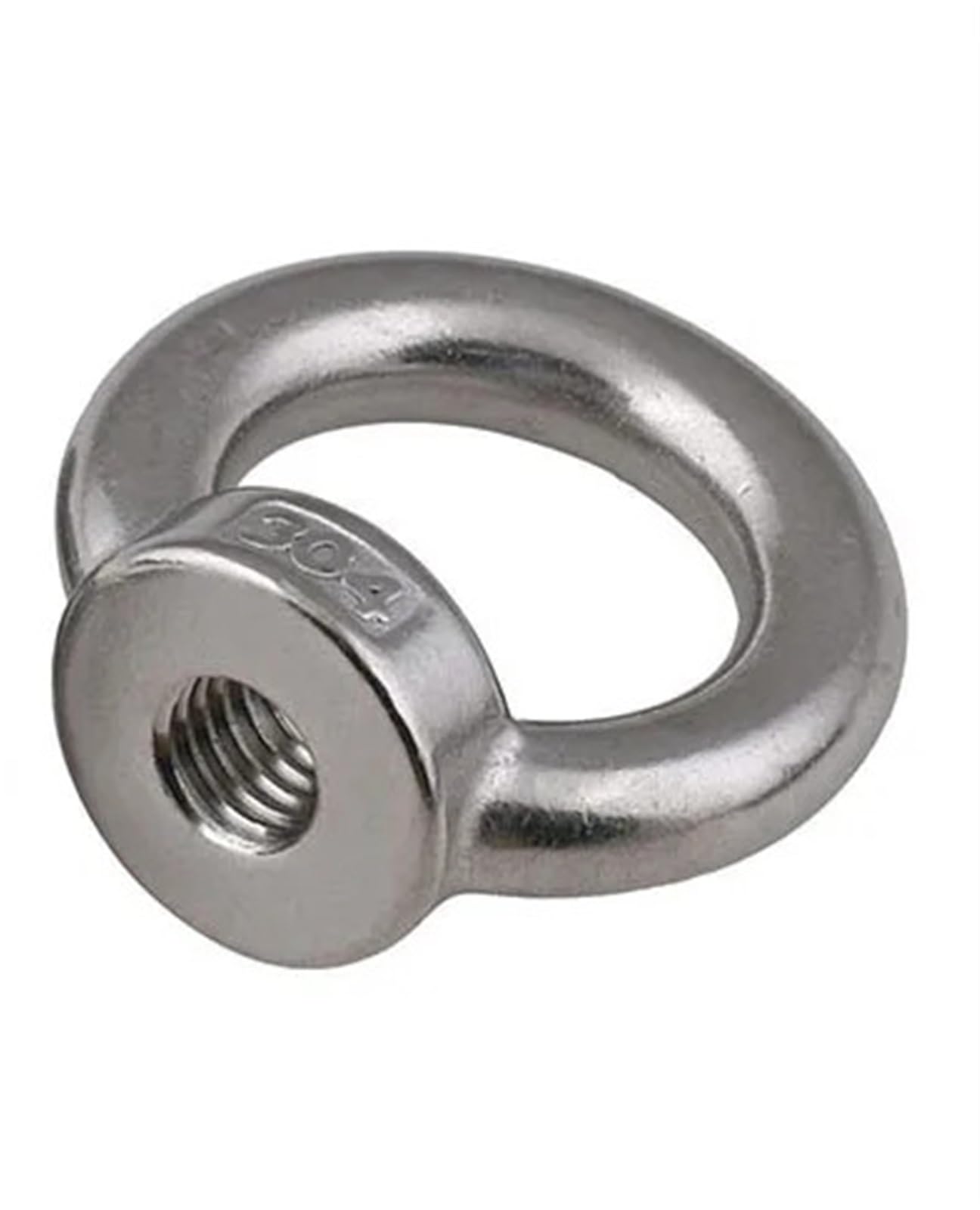 Tuerca de ojo de elevación con forma de anillo, Tornillo de sujeción con forma, tuerca de ojo de elevación de acero inoxidable 304 M3-M10(Round,M10 (10PC))