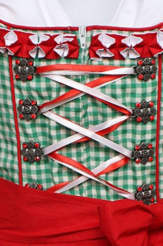 Alpenmärchen 3-delige Dirndl set - klederdrachtjurk incl. blouse, schort, maat 32-46 - Afbeelding 5