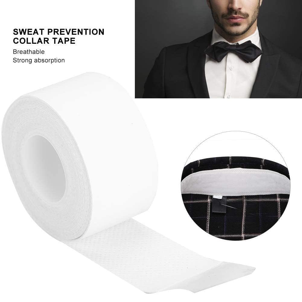 ORBITORA Collar Protector Sweat Pads Self-Adhesive Shirt Neck Liner Invisible Protector Anti-Sweat Neck Pad Collar Sticker with Body & Clothing Prefect Measuring Tape (Pack Of 1) 2