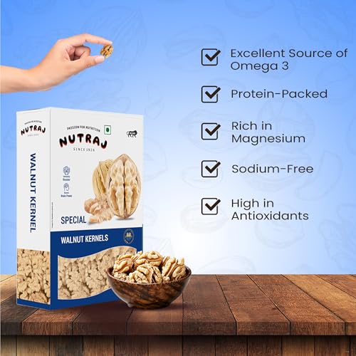 Image of Nutraj Special Walnut Kernels 500g (250g x 2) Without Shell | Akhrot giri | Dry Fruits | Nuts | Grocery Items