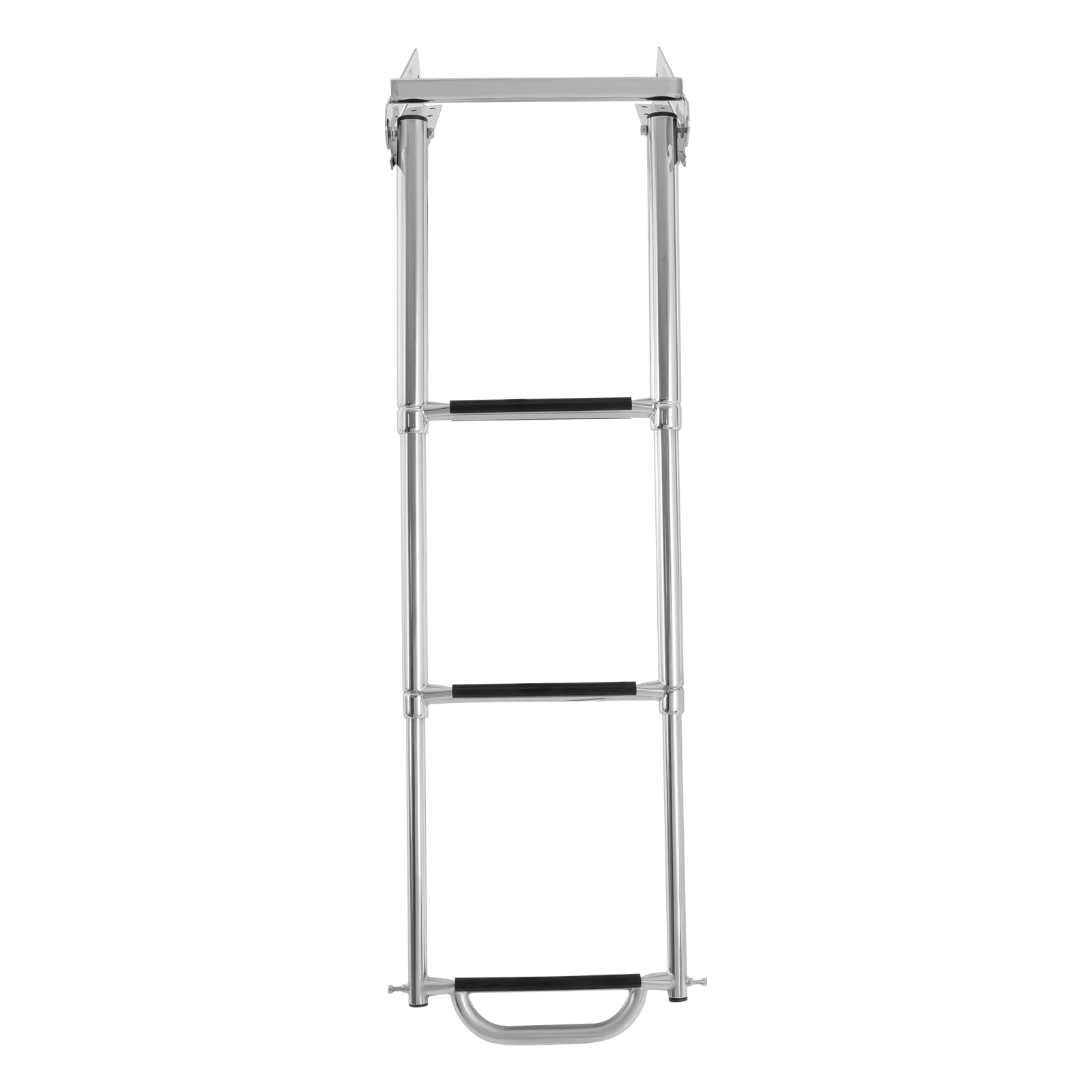 Scaletta pieghevole in acciaio inox, 3 gradini, scaletta da bagno, pieghevole, con pedali stabili, 300 kg, per motoscafo, yacht, barche da tempo