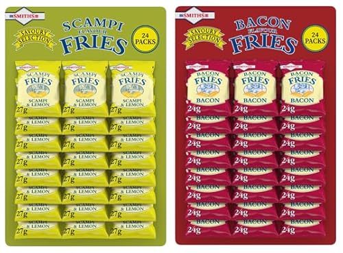Smiths Fries Scampi-Lemon & Bacon Snacks Pub Card Pack of 24(24gx27g)