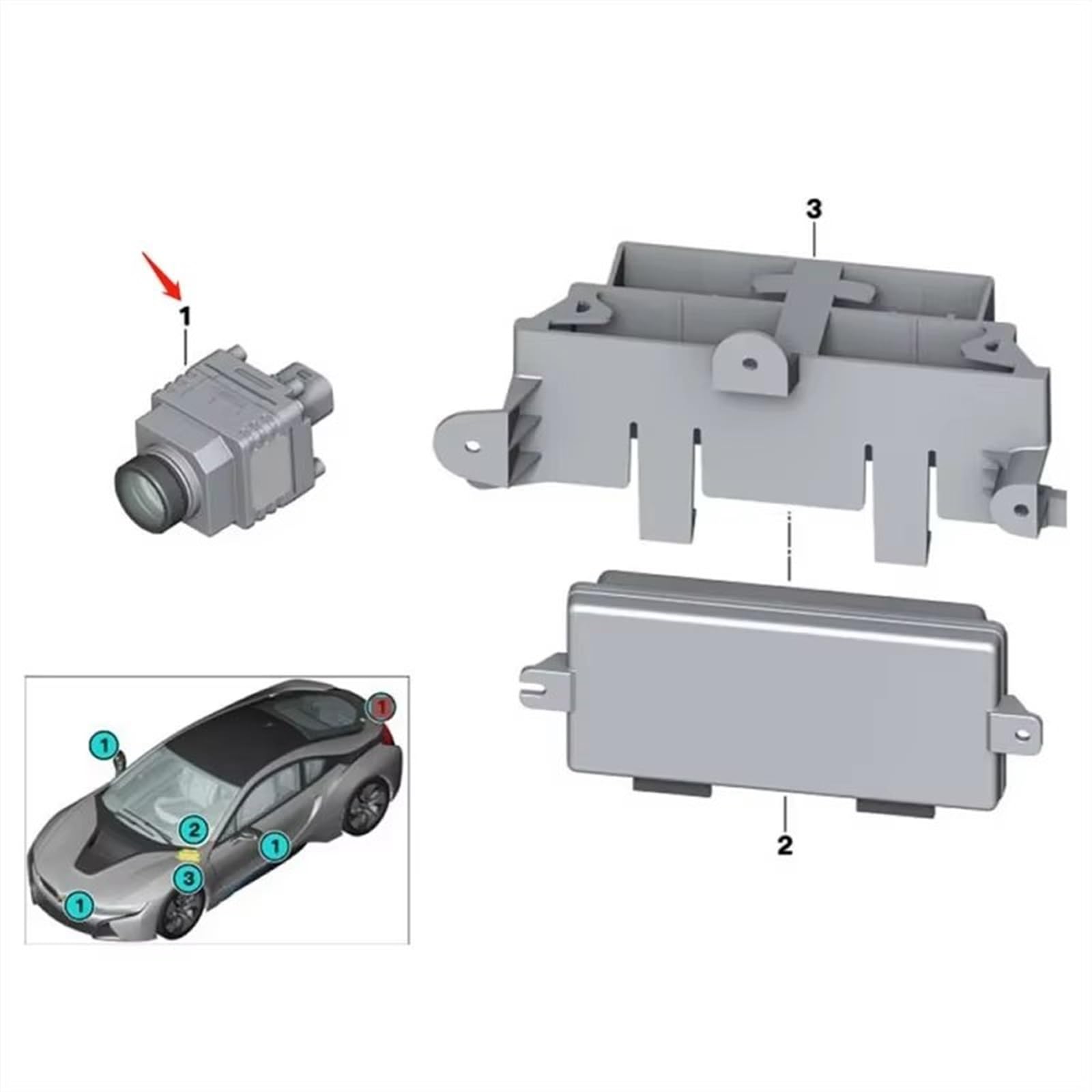 Caméra Arrière Caméra Vue Avant Et Arrière Surround 360 Degrés, pour BMW pour X4 pour X5 pour X6 I8 F26 F15 F85 F16 F86 66539388797 66539360369