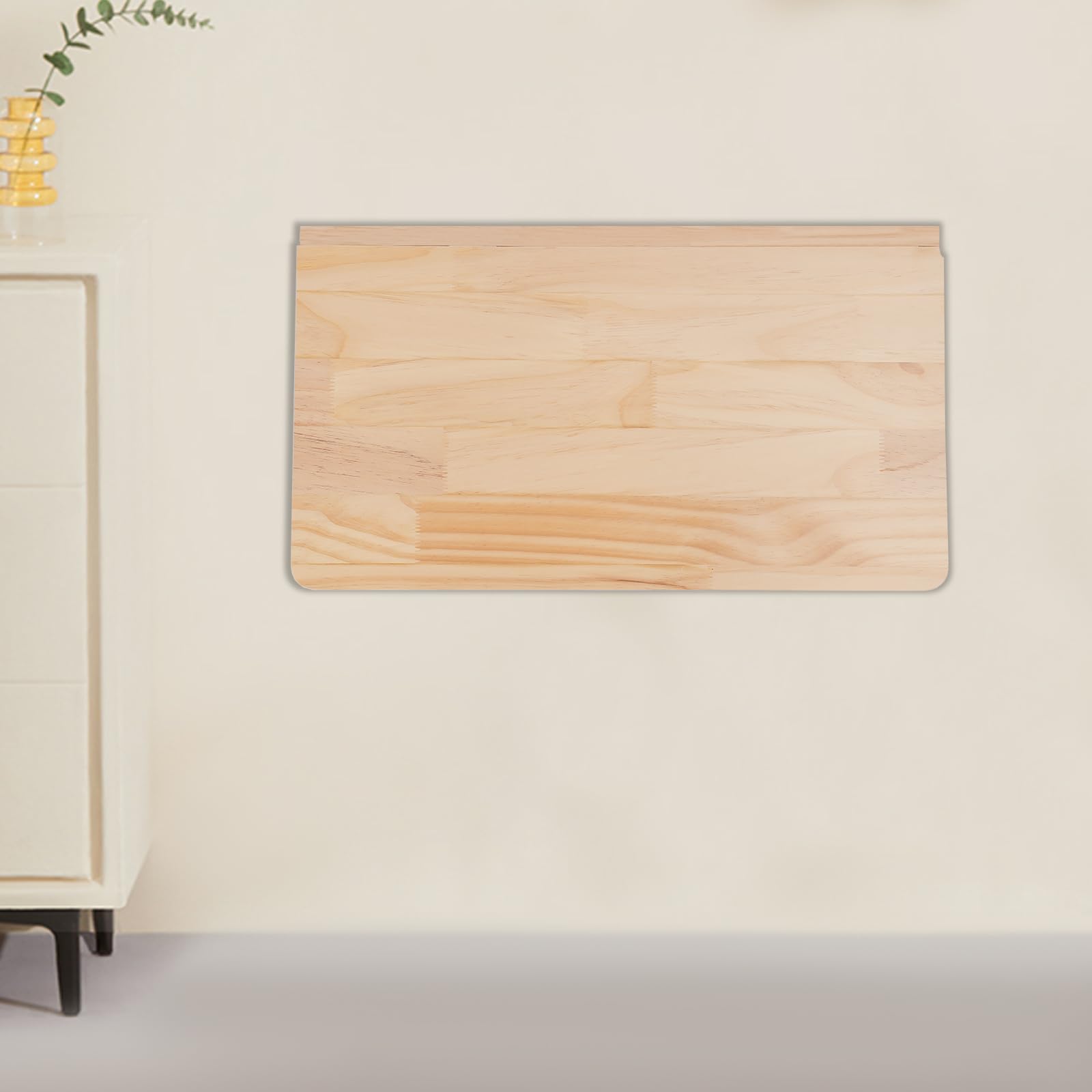 Mesa plegable de pared, de madera de pino, plegable y ahorra espacio, para balcón, oficina, baño, caravana, almacén, garaje, salón, estudio, dormitorio, cocina, lavadero (60 x 40 cm)