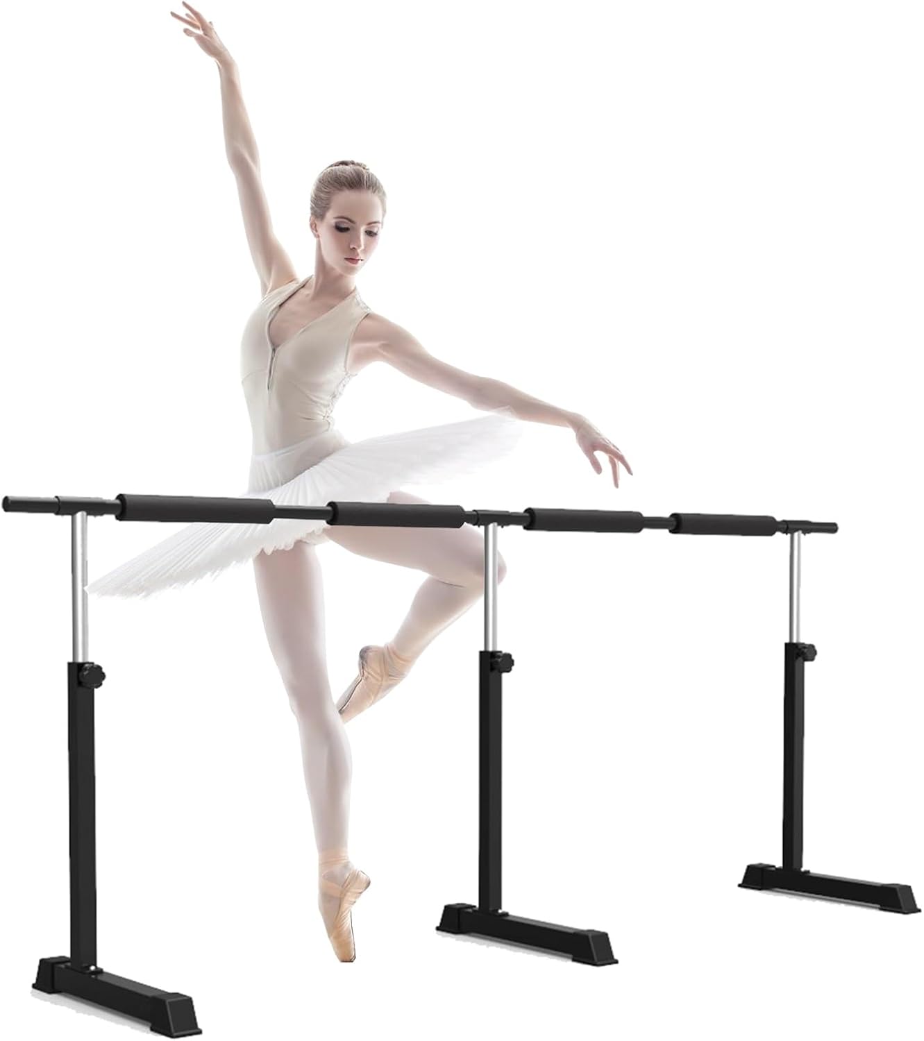Adjustable 7.8 ft Portable Ballet Barre for Home Studio - Ideal for Dance, Yoga, Fitness & Stretching - Perfect for Dancers, Fitness Enthusiasts & Professionals