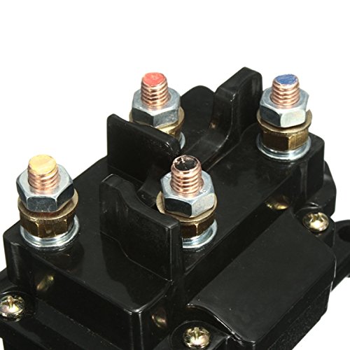 NICOLIE Universale 12V Relè Solenoide Contattore Winch Interruttore A Bilanciere Per Atv Utv Nero