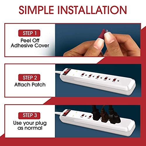 KORDO Simple Attachment Type New Concept Fire Extinguisher for Outlet 6P - Prevents Fire from Power Strips, Outlets