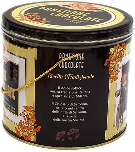 CHIOSTRO DI SARONNO SPECIALITA Panettone Chocolate Classic Metal Tin Frame