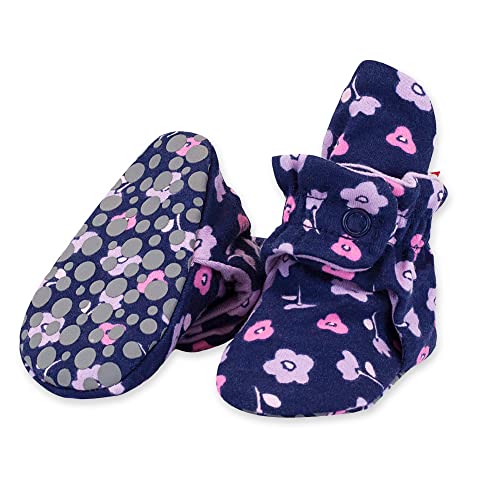 Image of Zutano Unisex Organic Cotton Baby Booties, Stay-On and Non-Slip, Newborn to Toddler