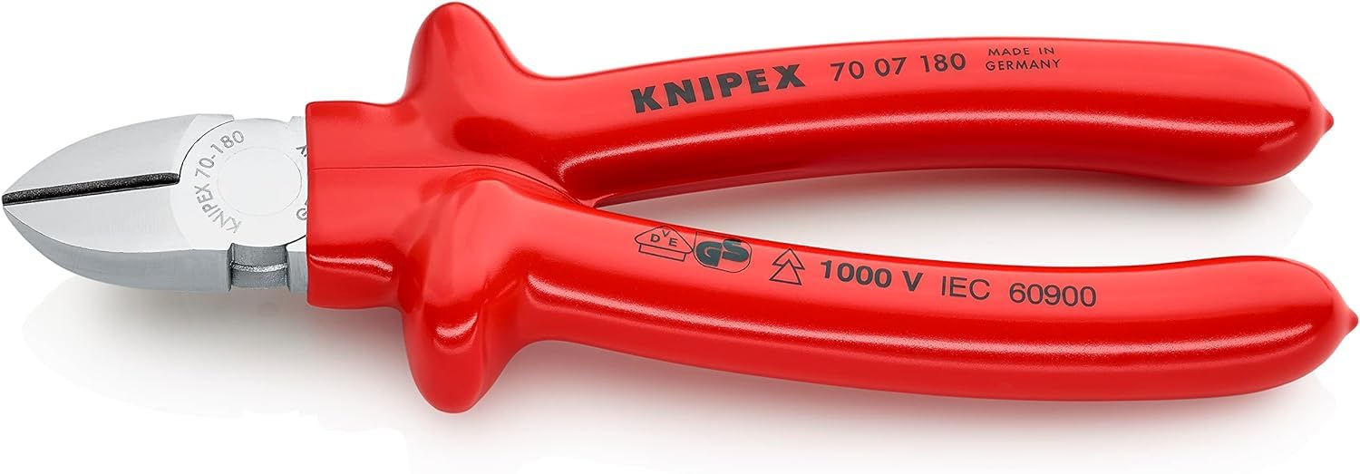Knipex 70 70 VDE Insulated Diagonal Side Cutting Pliers 180mm