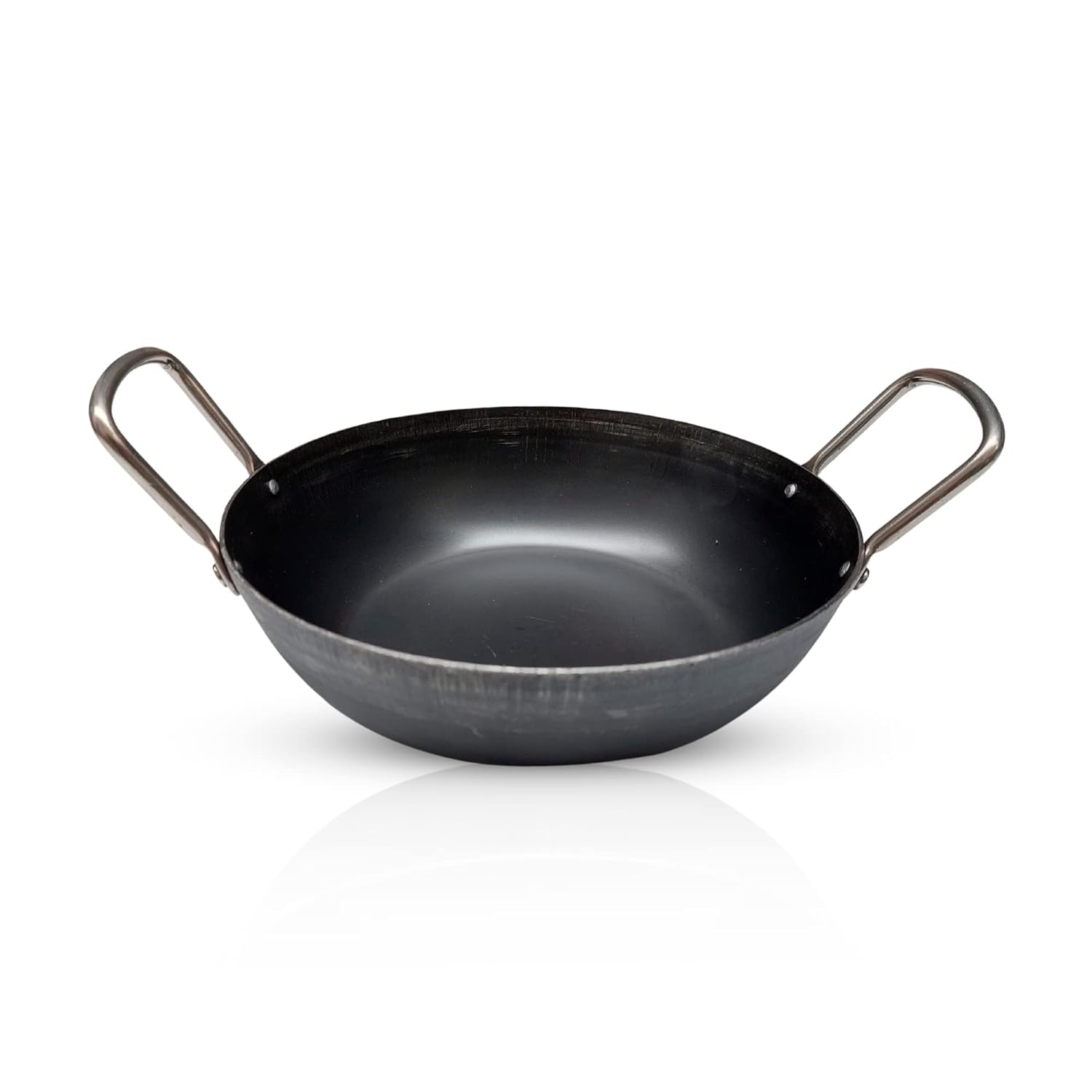 Buy Zishta Pure Iron Flat Bottom Kadai (Medium) Traditional Flat