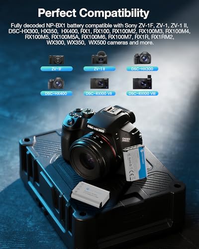 Image of FirstPower NP-BX1 Battery(2-Pack) and USB-C Dual Charger for Sony ZV-1