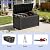 Decksplore 320 Gallon Outdoor Storage Box Resin Deck Box All Weather Waterproof Large Lockable Storage Container Deck Box for Patio Furniture, Garden Tools, Lockable, Black