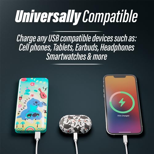 Disney-Lilo-and-Stitch-10000Mah-Power-Bank-Universally-Compatible-Portable-Phone-Charger-Battery-Pack-wUSB-Charging-Port-Gifts-for-Women-Men-Teens-and-All-Fans-of-Stitch-Stuff