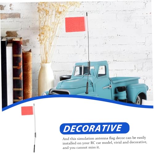 Antena decorativa para coche con asta de simulación y accesorios Happyyami 4 piezas 4