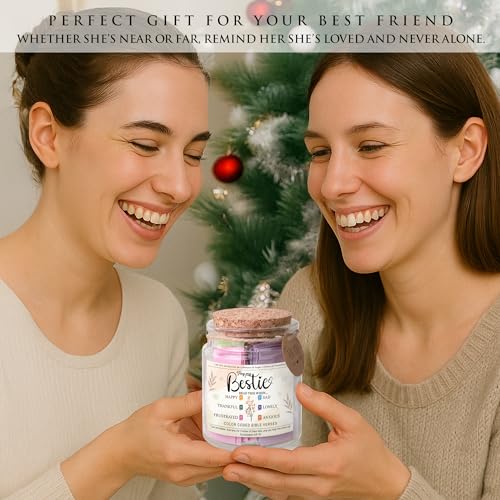 Bible Verse Jar for Best Friend – 92 Color-Coded Scriptures for Encouragement, Inspirational Birthday Gift for Women, Bestie Keepsake Jar,... - Image 6