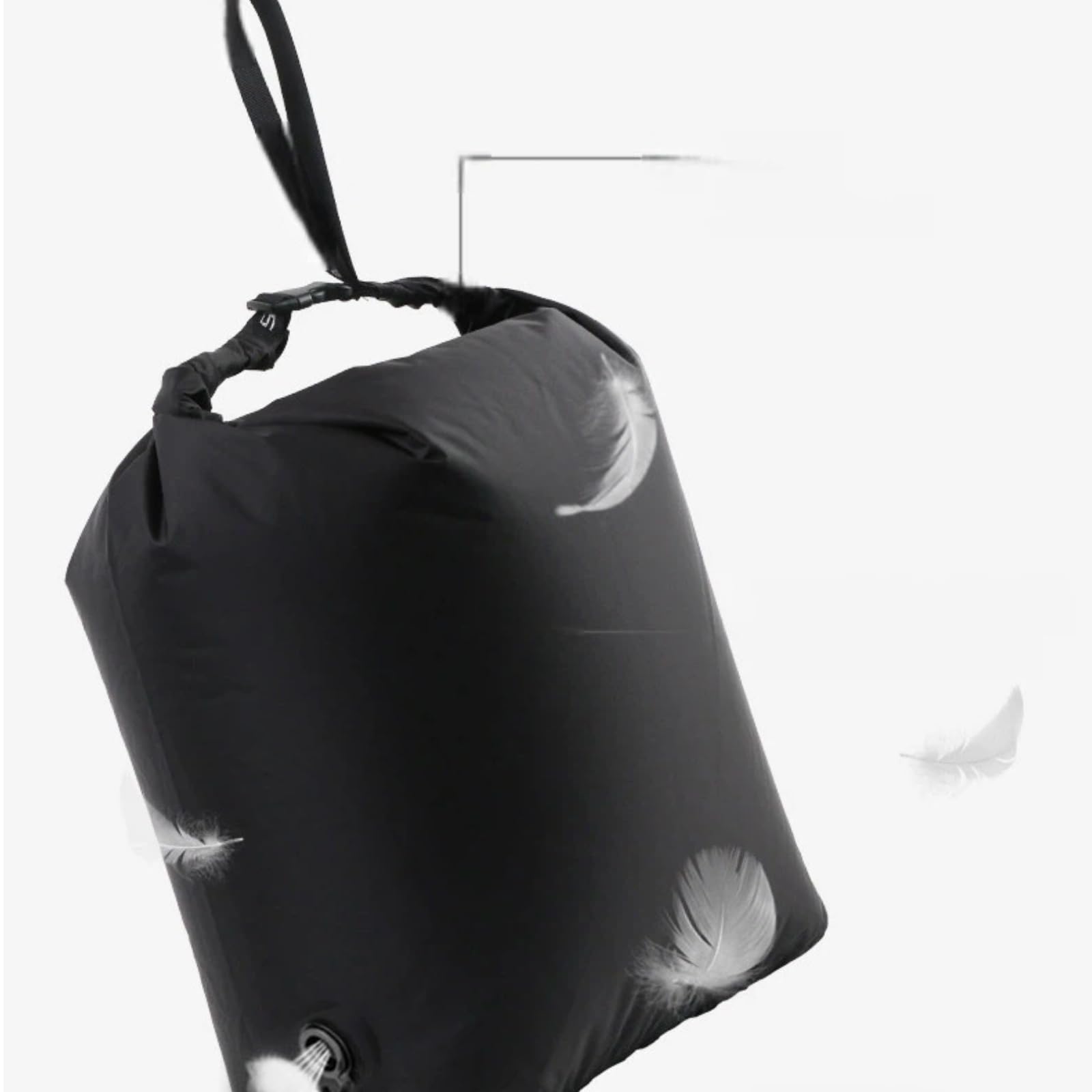 Pumpenfreie Nylon Handdruck Vakuum‑Kompressions‑Aufbewahrungstasche(weiß,M)
