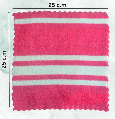 Image of Face Towel - Set of 12 (25x25 cm,Multicolor) Rumal /Handkerchief /Hanky Set for Women, Kids and Newborn Babies | Ultra-Soft, Quick Dry, Absorbent | Small Towel for Hand & Face Wash