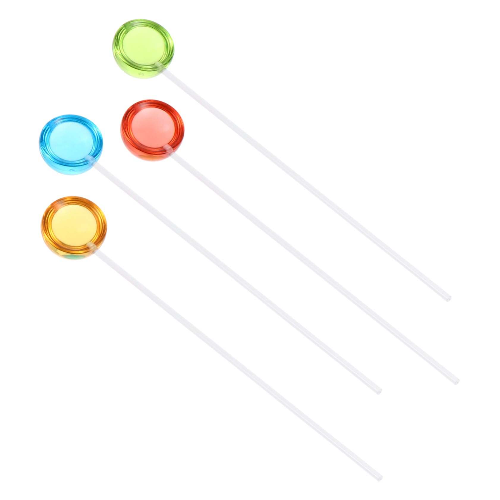 PRETYZOOM 4Pcs Assorted Color Stainless Steel Stirring Rods Beverage Mixing Stick for Cocktails and More Lightweight Easy to Use for Home Bars