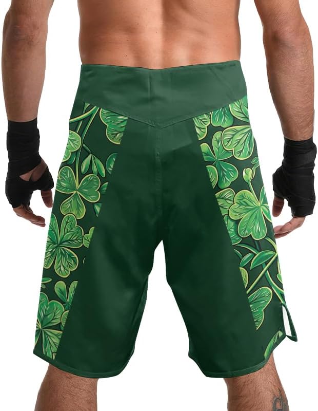 St Patrick's Day MMA Fight Shorts Grappling BJJ Compression Shorts Boxing Shorts Men