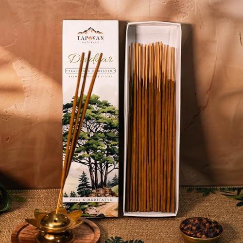 Image of Premium Cedar Devdaar Incense Sticks - Handcrafted, Earthy & Pure Fragrance for Meditation, Spiritual Healing & Relaxation | Pack of 1 (40 Sticks)