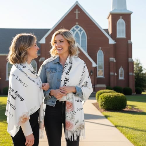Prayer Shawls for Women Christian Bible Tassel Scarf for Mother Teacher Church Gifts Bible Prayer Shawl4
