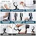 TAILI Suction Cup Razor Holder for Shower Wall 2 Pack, Versatile Suction Cup Hooks for Razor, Towel, Loofah, Squeegee, Cell Phone, Removable Damage-Free Hanging Shower Hook, Shaver Holder, Black