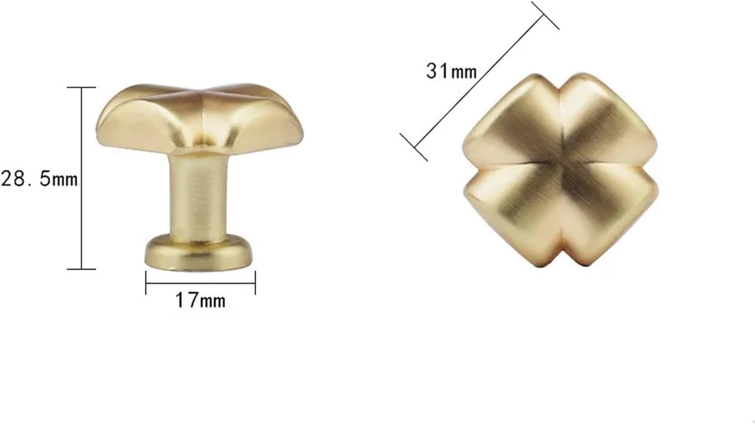 Copper Brushed Cabinet Door Handles Drawer Knobs Kitchen Cupboard Wardrobe Door Pulls Furniture Hardware 2Pcs(Copper Brushed knob)