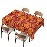 Boho Art tablecloth, 60x120 inch, Waterproof Stain Wrinkle Resistant Print table cloths, for Kitchen