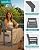 SERWALL Outdoor Dining Table Set, 67‘’ HDPE Patio Dining Set for 6, Outdoor Table and Chairs Set with 1.6-inch Umbrella Hole for Deck, Grey