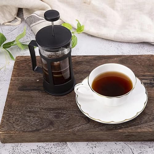 Image of French Press Coffee & Tea Maker 350ml | Heat‑Resistant Borosilicate Glass | 3‑Level Stainless Steel Filtration | Smooth Grit‑Free Brew | Durable Plastic Frame & Handle | Makes 1-2 Cups