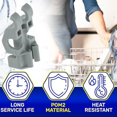 Fixing Bearing for Dishwasher Basket with the Original Code 481010600198 481253578098 C00314875 C00314334 Suitable for Whirlpool for Ignis for Bauknecht - Warranty 10 Years - MONTERAL