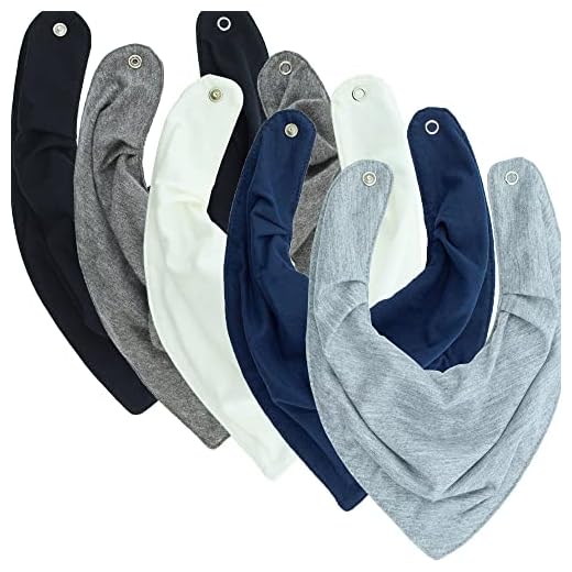 Babador Bandana Forro Impermeavel, Kit 5 unidades, Basics, Yandoo