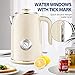 PUKOMC Electric Kettle, 1.7L Stainless Steel Tea Kettle with Temperature Gauge, 1500W Water Boiler with LED Light, BPA-Free, Auto Shut-Off and Boil-Dry Protection (Beige) Visit the Pukomc Store