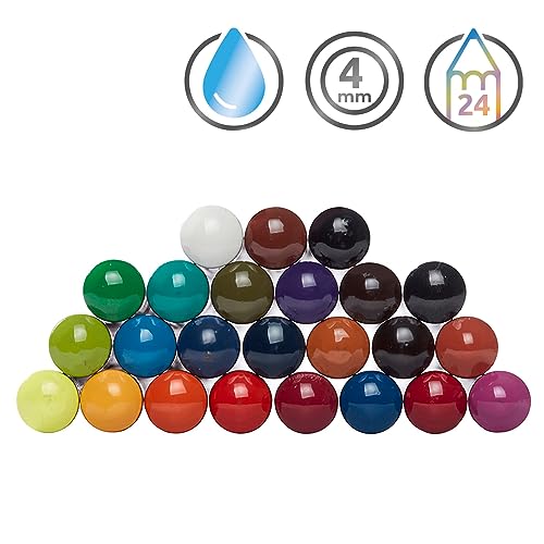 Image of Derwent Inktense Pencils Tin, Set of 24, Great for Holiday Gifts, 4mm Round Core, Firm Texture, Watersoluble, Ideal for Watercolor, Drawing, Coloring and Painting on Paper and Fabric (0700929)